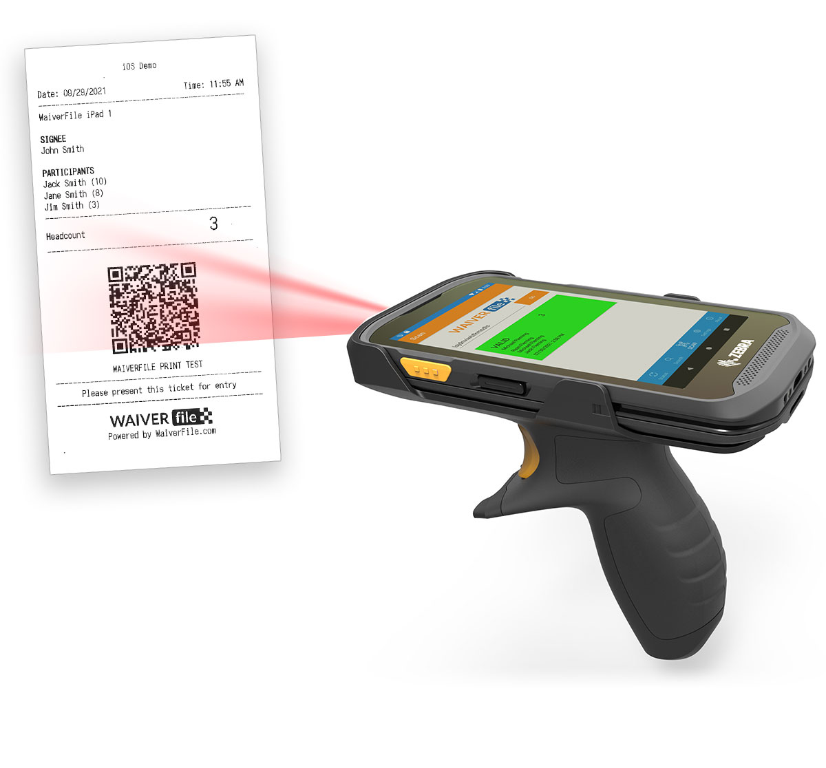 WaiverScan QR waiver scanner